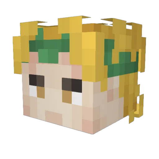 LSun11 Minecraft avatar head, 3D render