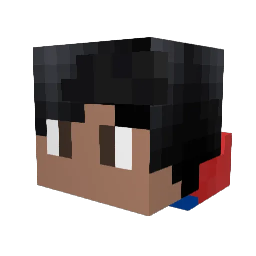 LSxRave Minecraft avatar head, 3D render