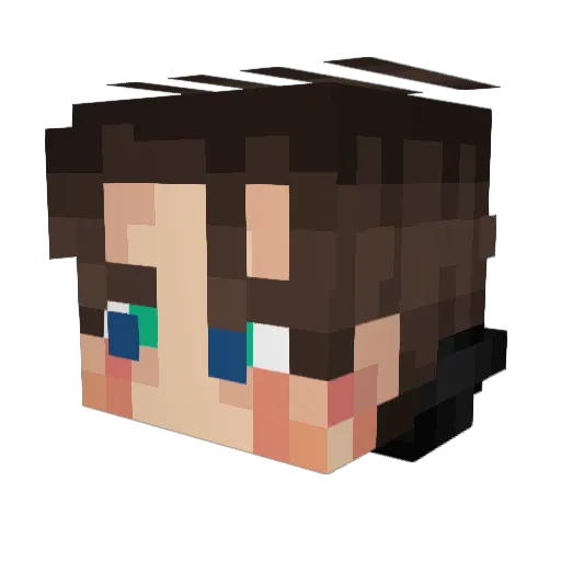 LT0416 Minecraft avatar head, 3D render