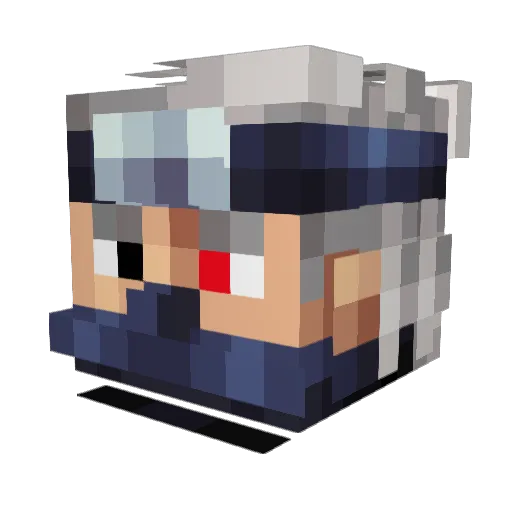 LT3_ Minecraft avatar head, 3D render