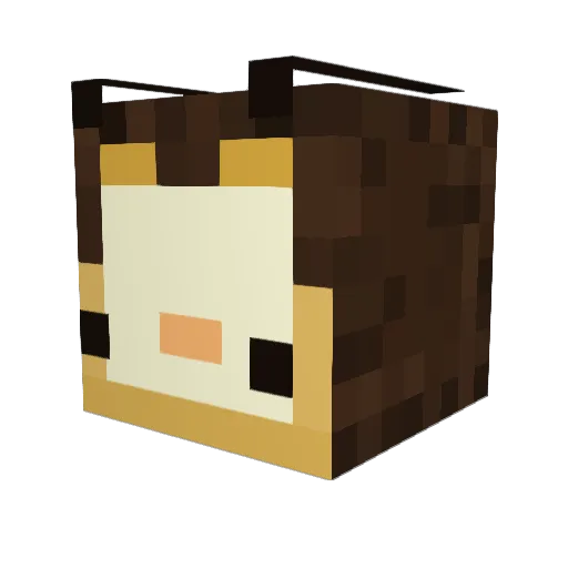 LTBEE Minecraft avatar head, 3D render