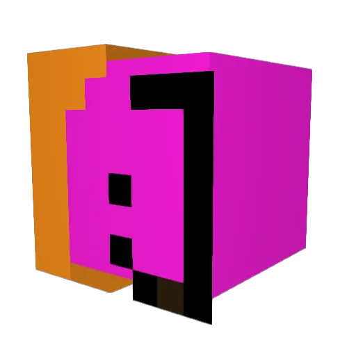 LTD443 Minecraft avatar head, 3D render