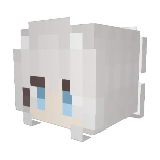 LTF520 Minecraft avatar head, 3D render