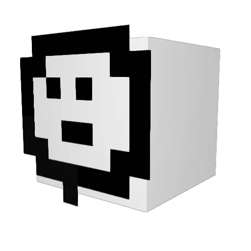 LTGaBa Minecraft avatar head, 3D render