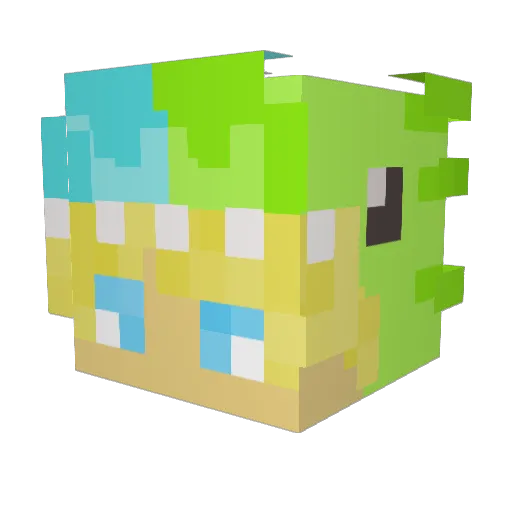 LTLB99 Minecraft avatar head, 3D render