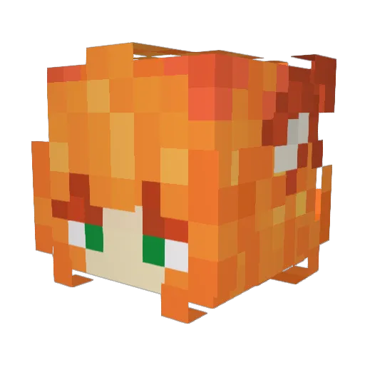 LTLTC Minecraft avatar head, 3D render