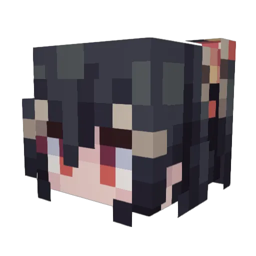 LTMY Minecraft avatar head, 3D render