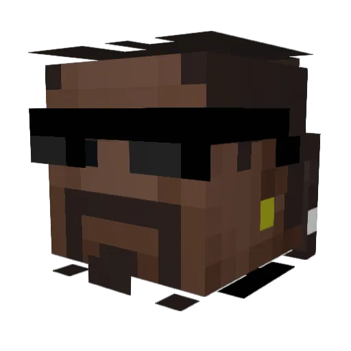 LTZAPPY Minecraft avatar head, 3D render