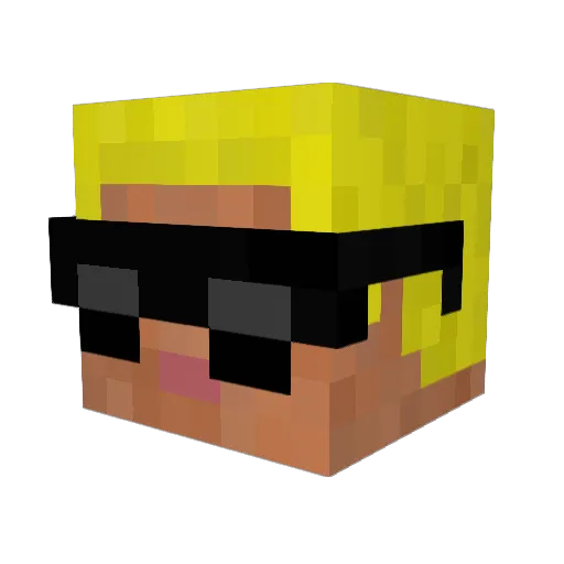 LTaco Minecraft avatar head, 3D render