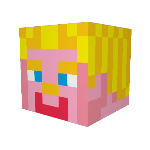 LTerminus Minecraft avatar head, 3D render