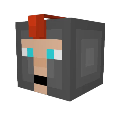 LUBUx3 Minecraft avatar head, 3D render
