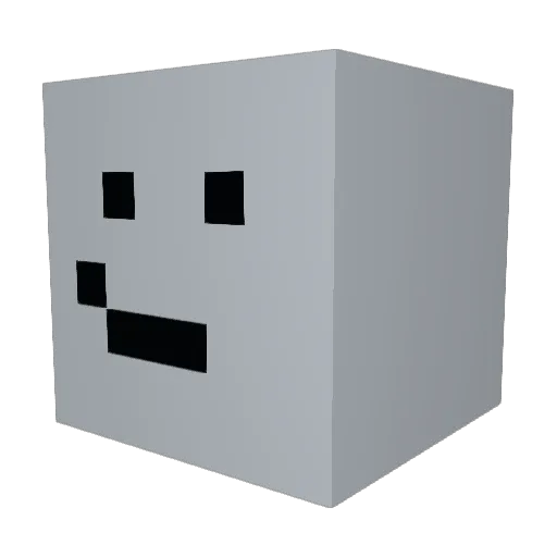 LUC4Y Minecraft avatar head, 3D render