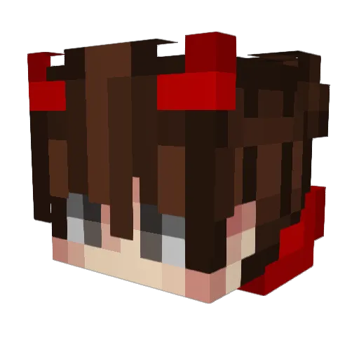 LUC4_08 Minecraft avatar head, 3D render
