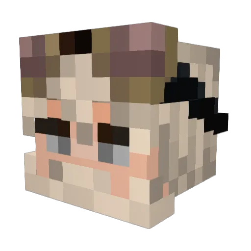 LUCASLTQ Minecraft avatar head, 3D render