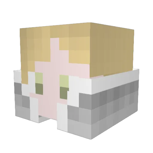 LUCA_0125 Minecraft avatar head, 3D render