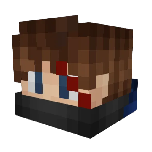 LUCCE1 Minecraft avatar head, 3D render