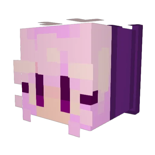 LUCCYYAA Minecraft avatar head, 3D render