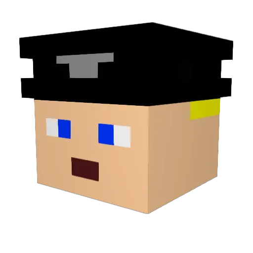 LUCHI90 Minecraft avatar head, 3D render