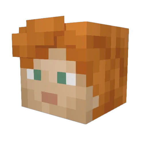 LUCIANO01 Minecraft avatar head, 3D render