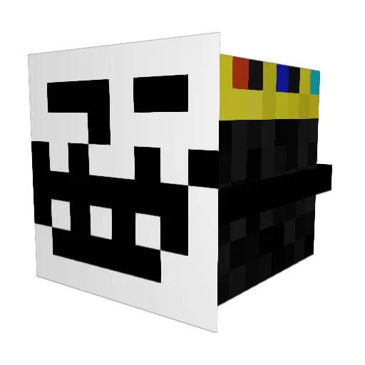 LUCKM4N Minecraft avatar head, 3D render
