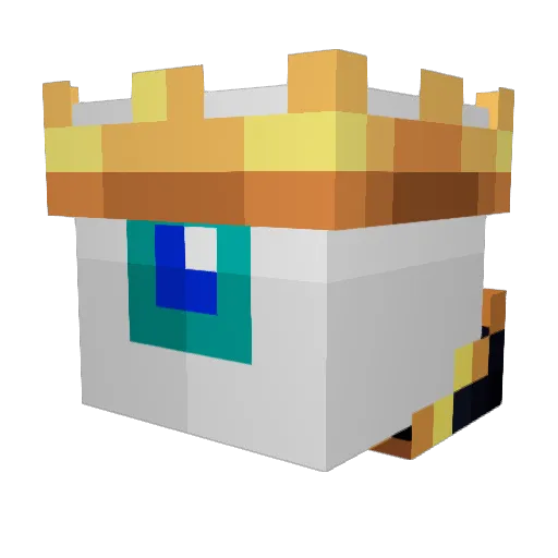 LUCKYB0X Minecraft avatar head, 3D render