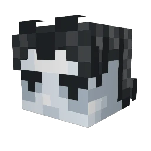 LUCKY_PLAYER_100 Minecraft avatar head, 3D render