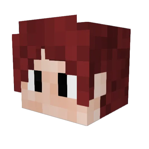 LUCKlEST Minecraft avatar head, 3D render