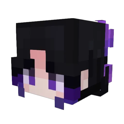 LUCY1 Minecraft avatar head, 3D render
