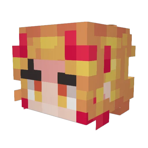 LUCYIS Minecraft avatar head, 3D render