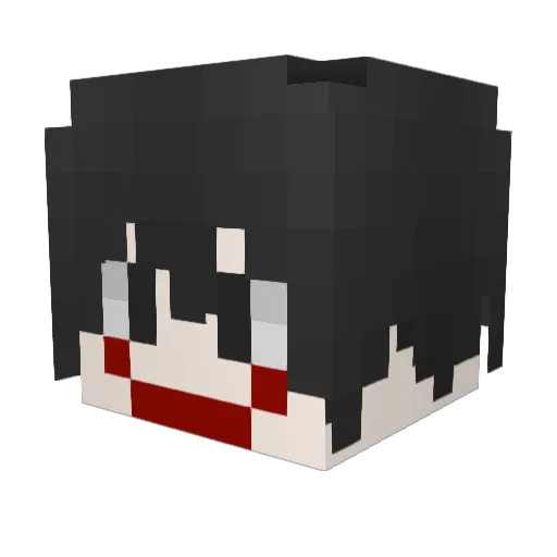 LUDCAS Minecraft avatar head, 3D render