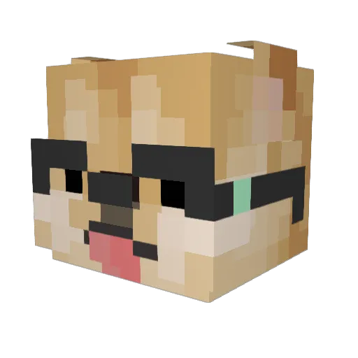 LUFEBERT Minecraft avatar head, 3D render
