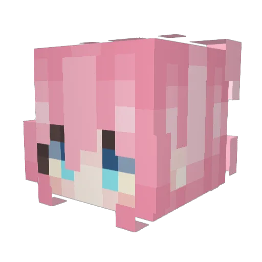LUFEIII Minecraft avatar head, 3D render