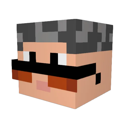 LUFFYXDDD Minecraft avatar head, 3D render