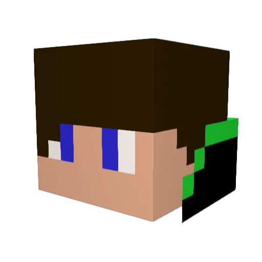 LUGAEL Minecraft avatar head, 3D render