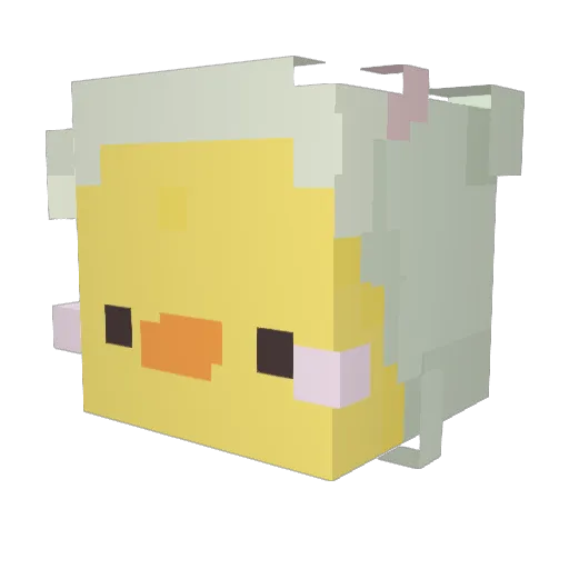 LUISAH Minecraft avatar head, 3D render