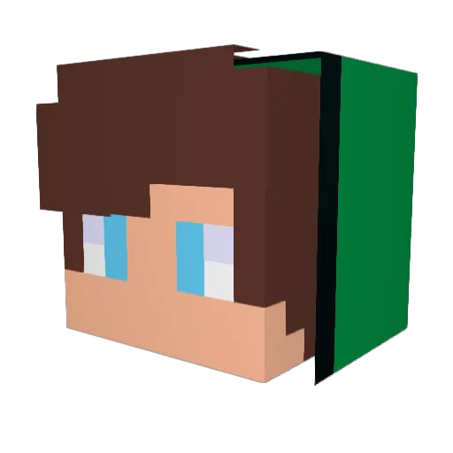LUKA1029 Minecraft avatar head, 3D render