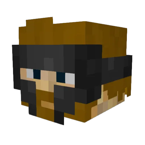 LUKEHASHTAG Minecraft avatar head, 3D render