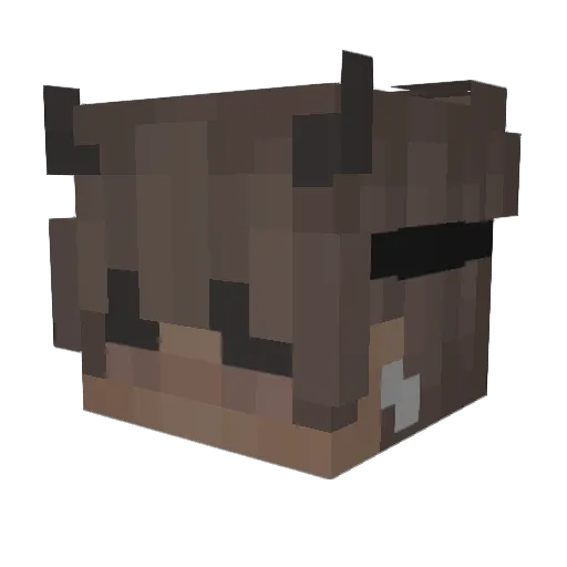 LUKKANN Minecraft avatar head, 3D render