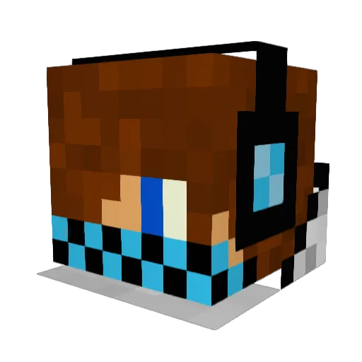 LUKMAN888 Minecraft avatar head, 3D render