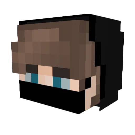 LULUdu55 Minecraft avatar head, 3D render