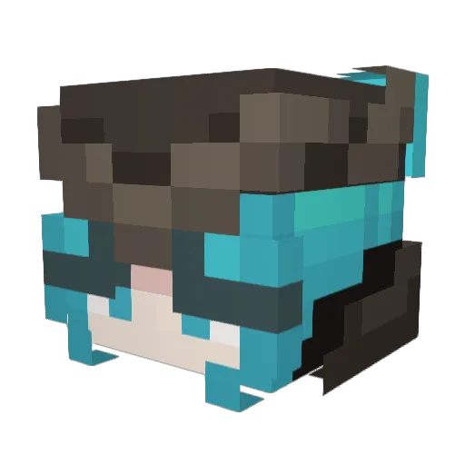 LUL_LU_ Minecraft avatar head, 3D render