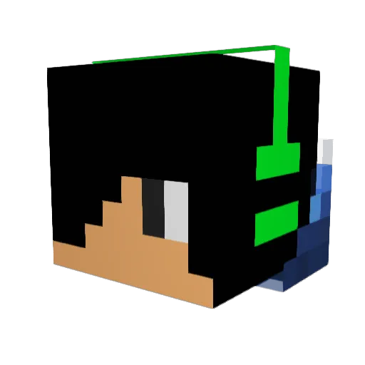 LUMPYL33 Minecraft avatar head, 3D render