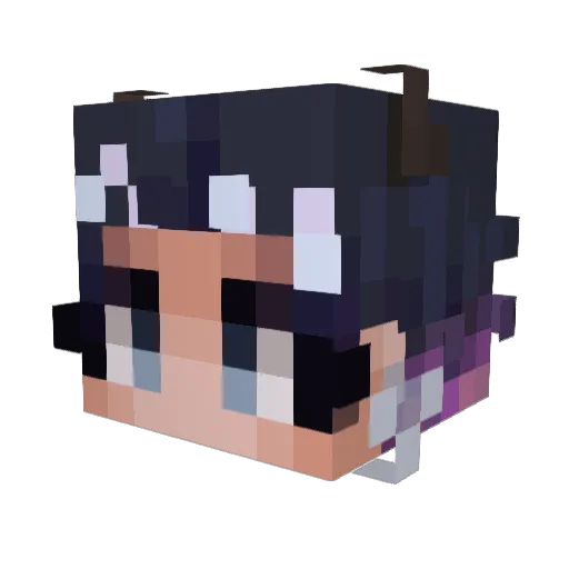 LUNAGRINDS Minecraft avatar head, 3D render