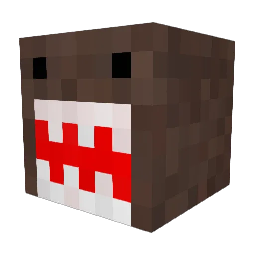 LUNER_BOY_6000 Minecraft avatar head, 3D render