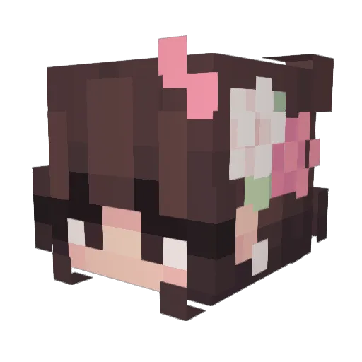 LUNESIM Minecraft avatar head, 3D render