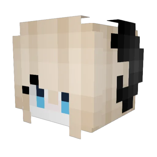 LUNONO Minecraft avatar head, 3D render