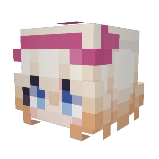 LUOCHENGGG Minecraft avatar head, 3D render