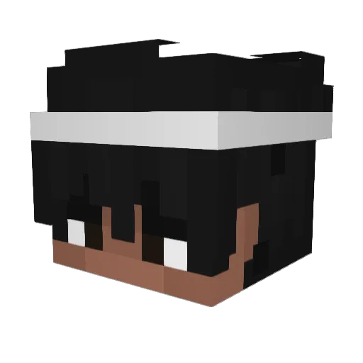 LUSA1A Minecraft avatar head, 3D render