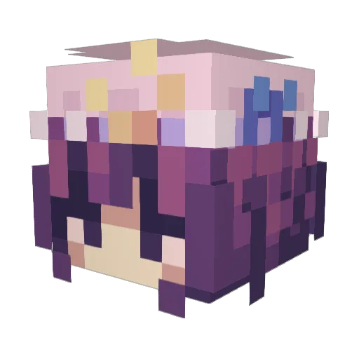 LUSA_EXE Minecraft avatar head, 3D render