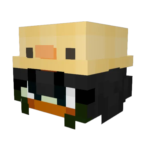 LUTAAAA Minecraft avatar head, 3D render